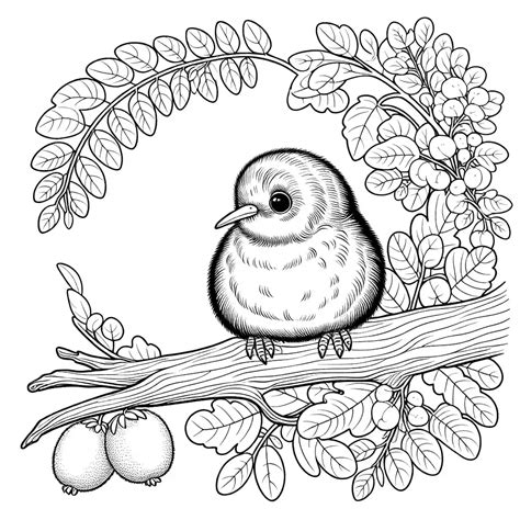 Cartoon kiwi bird coloring page Lulu Pages