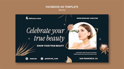 Plantilla De Facebook De Concepto De Belleza Realista Archivo PSD Gratis