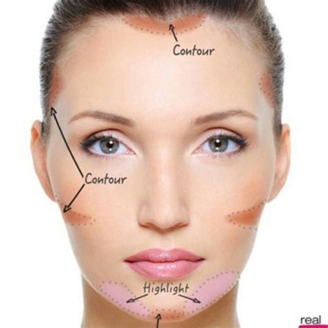 Contour And Highlight For A Diamond Face Shape Diamond Face Shape