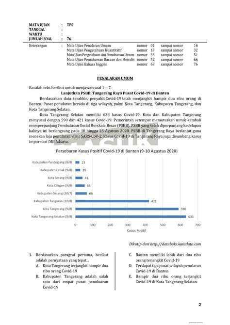 SOLUTION Soal Dan Pembahasan Tryout Nasional Utbk 2021 2 0 Studypool