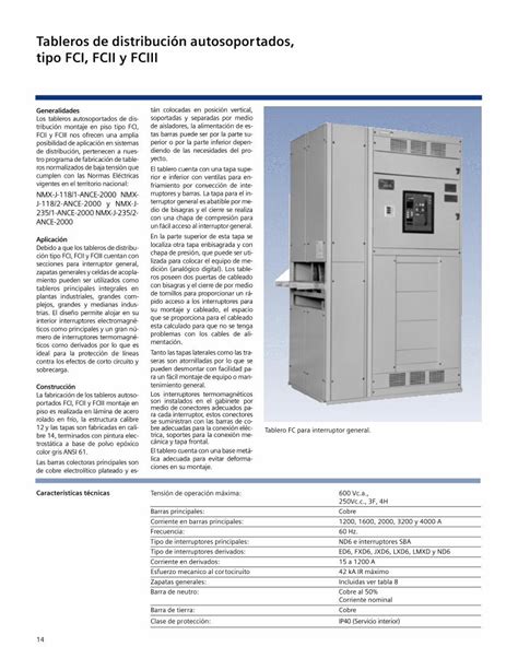 Pdf Tableros De Distribuci N Autosoportados Tipo Fci Fcii Y