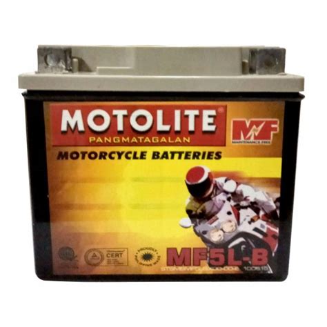 MOTOLITE Motorcycle Battery MFB5 L YTX5L Maintenance Free Lazada PH