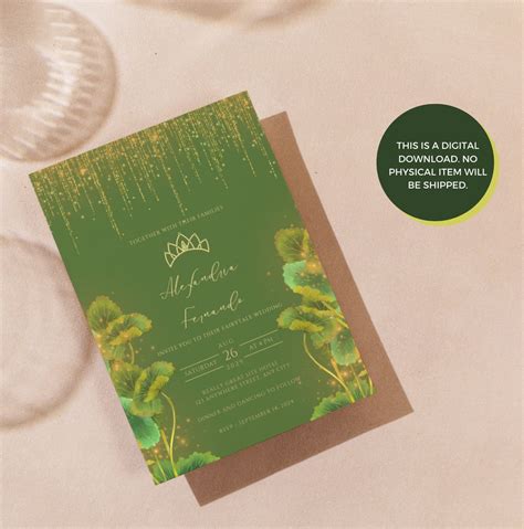 Frog Princess Wedding Invitation, Fairytale Wedding Invitation ...