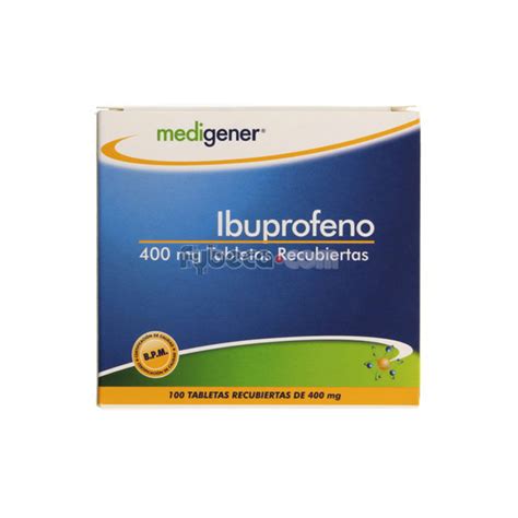 Ibuprofeno Medigener 400 Mg Unidad Fybeca