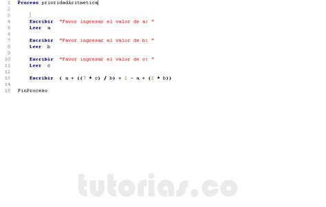 operadores pSeint prioridad aritmética Tutorias co