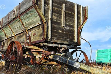 Vintage Horse Drawn Wagon Stock Photo Image Of Agriculture 198612914