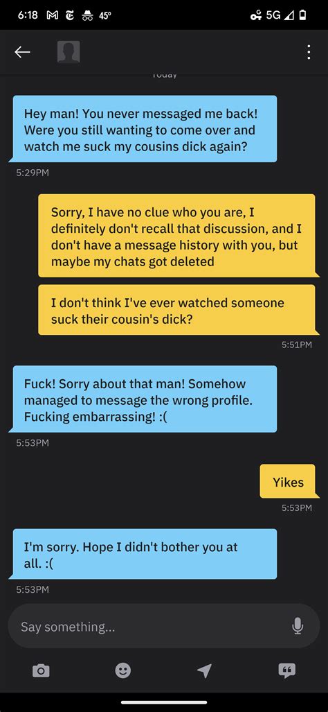 Ah Yes The Classic Come Watch Me Suck My Cousins Dick Again Hook Rlolgrindr