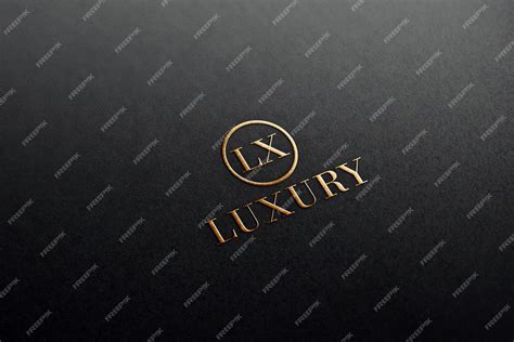 Premium Psd Luxury Golden 3d Logo Mockup On Black Paper Psd