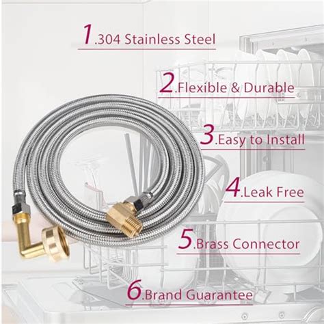 Snapklik Dishwasher Hose Installation Kit Premium Stainless