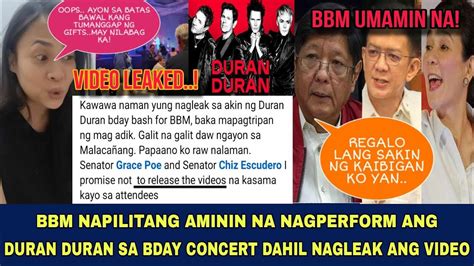 VIDEO CONCERT NI BBM KASAMA ANG DURAN DURAN NAGLEAK HAWAK NI SASS KAYA