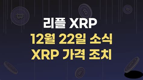 리플 Xrp 비트코인 이더리움 에이다 리플 Xrp 12월 22일 소식 Xrp 가격 조치 Youtube