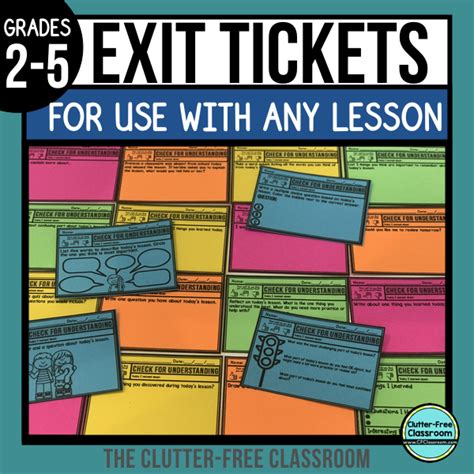 Exit Tickets Why You Need Them And How To Use Them Clutter Free Classroom