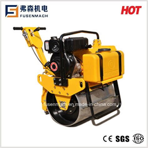 Kg Walking Behind Single Drum Vibratory Roller Fs Gasoline Engine