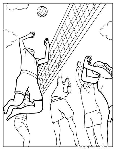 18 Volleyball Coloring Pages Free Pdf Printables