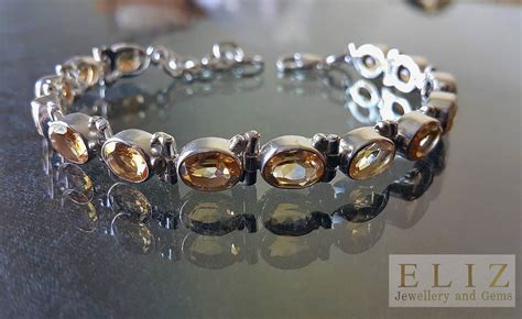 Genuine CITRINE Sterling Silver Bracelet Power Of SUN Stone Of Succes 7