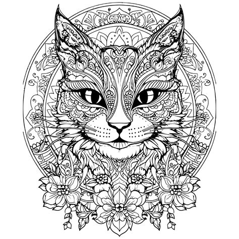 Cat Mandala Coloring Book: Relaxing Designs for Everyone Mandala ...