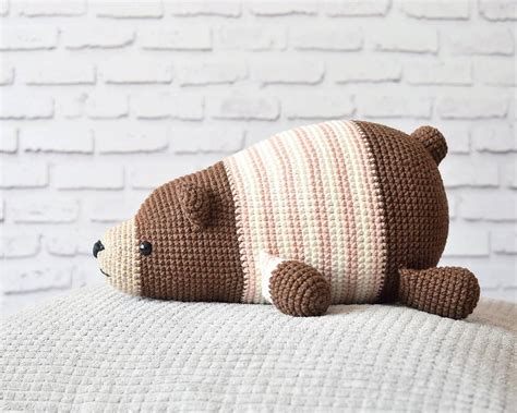 Lying Bear Crochet Pattern Amiguroom Toys