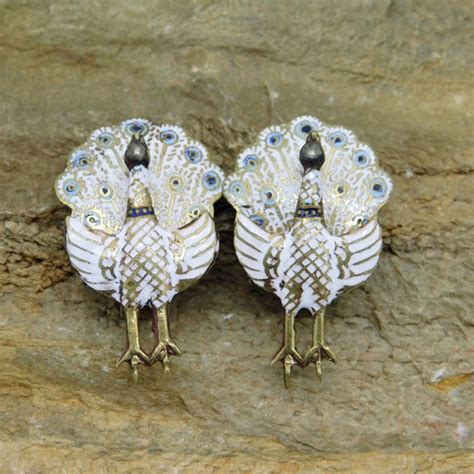 Royal Siam Peacock Earrings Vintage Siam Jewelry En Gem