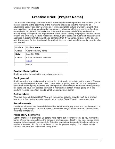 Creative Brief 32 Examples Format Word Doc Pdf