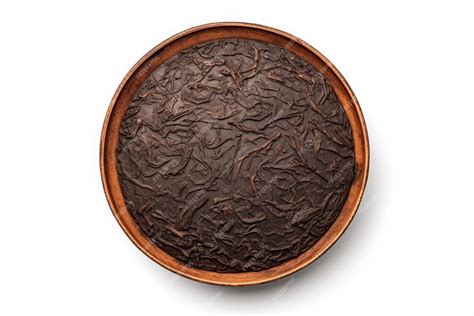 Premium Ai Image Round Flat Disc Of Chinese Puer Tea Isolated On