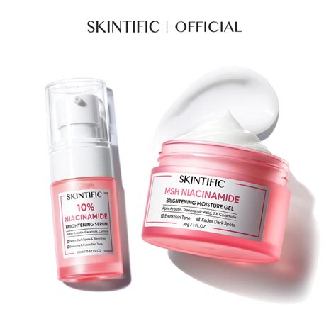 Jual Skintific 2pcs Paket Skincare Set Msh Niacinamide Brightening Moisture Gel 30g 10