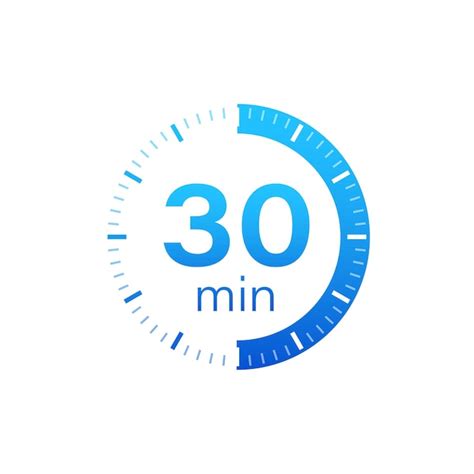 Premium Vector The 30 Minutes Stopwatch Vector Icon