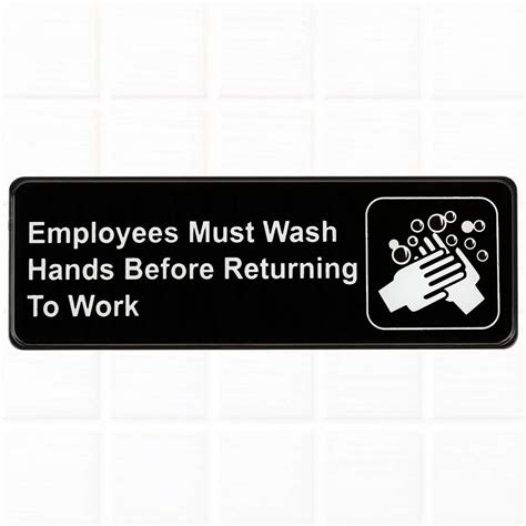 Employees Wash Hands Sign