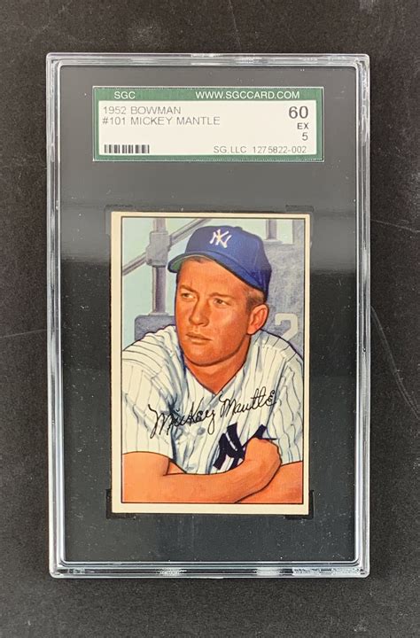 Lot Detail Bowman Mickey Mantle Sgc Graded Ex