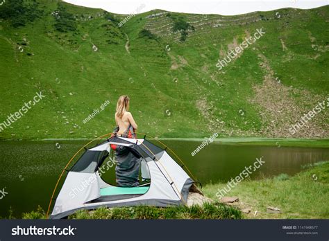 Back View Beautiful Naked Woman Camper Stock Photo Shutterstock