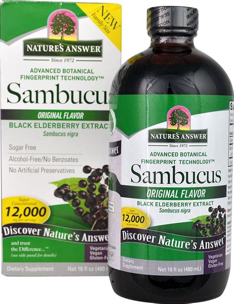 Nature S Answer Sambucus Black Elderberry Extract Original Mg