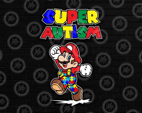 Descarga Digital Conciencia Sobre El Autismo Super Mario Etsy Espa A