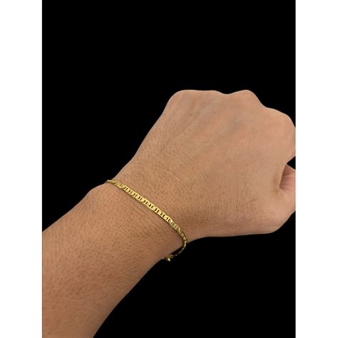 Pulseira 3MM Piastrine Banhado A Ouro 18k Submarino