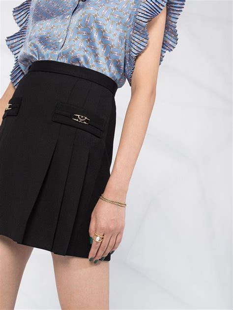 Sandro Wool Pleated Mini Skirt In Black Lyst