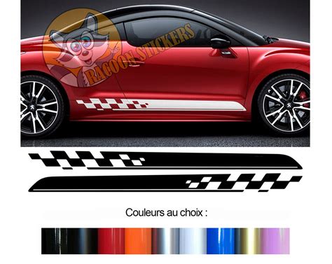 2 X BANDES BAS DE CAISSE POUR PEUGEOT RCZ DECO PORTIERE STICKER BD540N