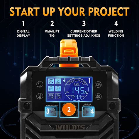 WIILDIS Stick Welder Large LED Display 110V 220V Actual 145A ARC