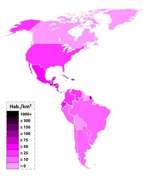 Densidad De Población De Los Países De América 2019 Saber Es Práctico