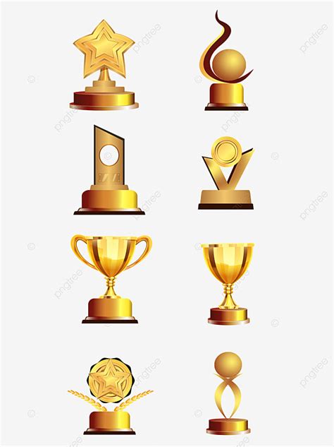 Golden Trophy Design Element Golden Trophy Trophy Trophy Elements