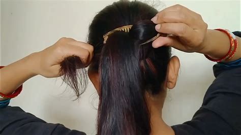 Very Easy Use Of Banana Clip Bun Hairstyle Dailywear Easy Claw