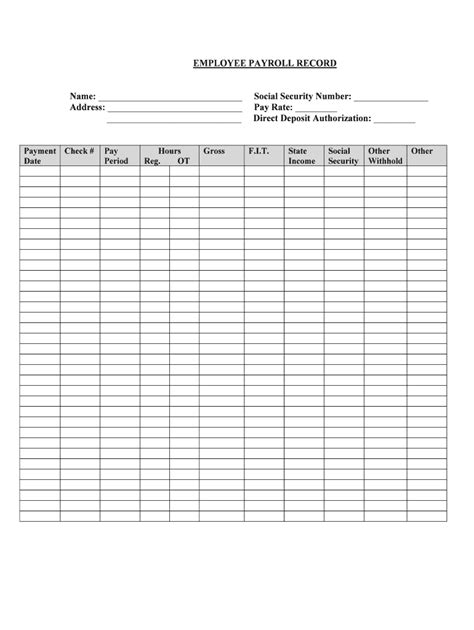 Employee Payroll Record Form: Complete with ease | airSlate SignNow