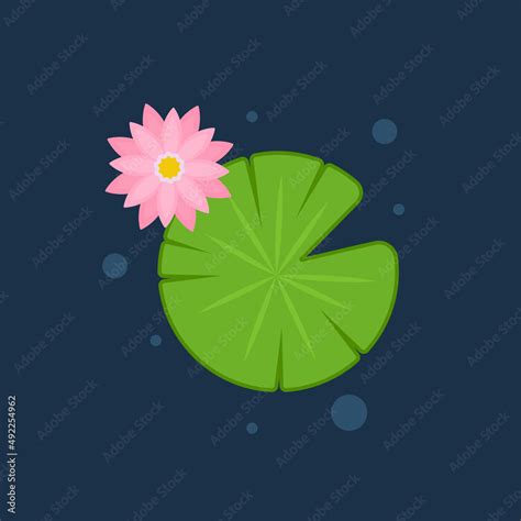 Lily pad and Lotus vector. wallpaper. free space for text. background ...