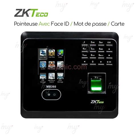 Pointeuse Multi Biométrique Avec Face ID Technologie ZKTeco MB360 imychic