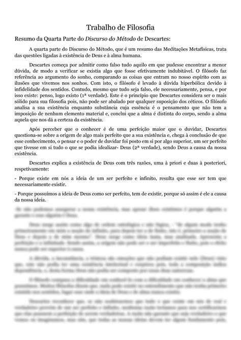 SOLUTION Resumo Filosofia Descartes Studypool