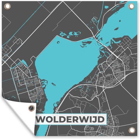 Tuin Poster Kaart Nederland Water Stadskaart Plattegrond