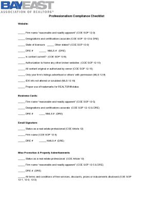 Fillable Online Standard Operating Procedure Minimal Control Measure