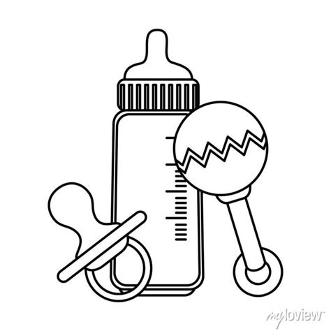 Baby Bottle Clip Art Black And White