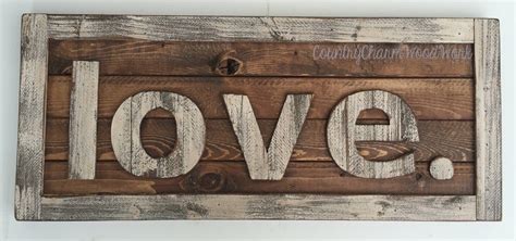 Wood Love Sign Rustic Decor Wooden Wall Sign Wedding