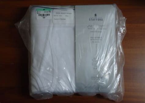 Stafford Mens 6 Pk100 Cotton Full Cut White Briefs Ebay