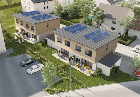 ANSFELDEN NEUBAU DOPPELHAUS PV ANLAGE LUFT WÄRMEPUMPE GARAGE