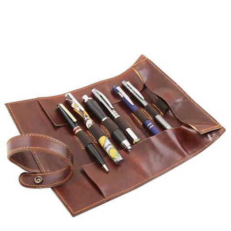 Leather Pen Holder for 8 Pens - Brantes - Domini Leather