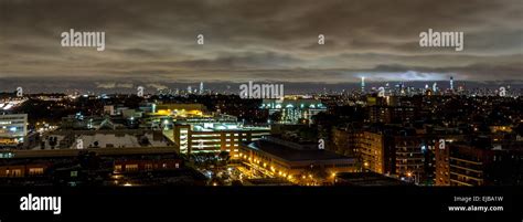 Manhattan skyline at night Stock Photo - Alamy